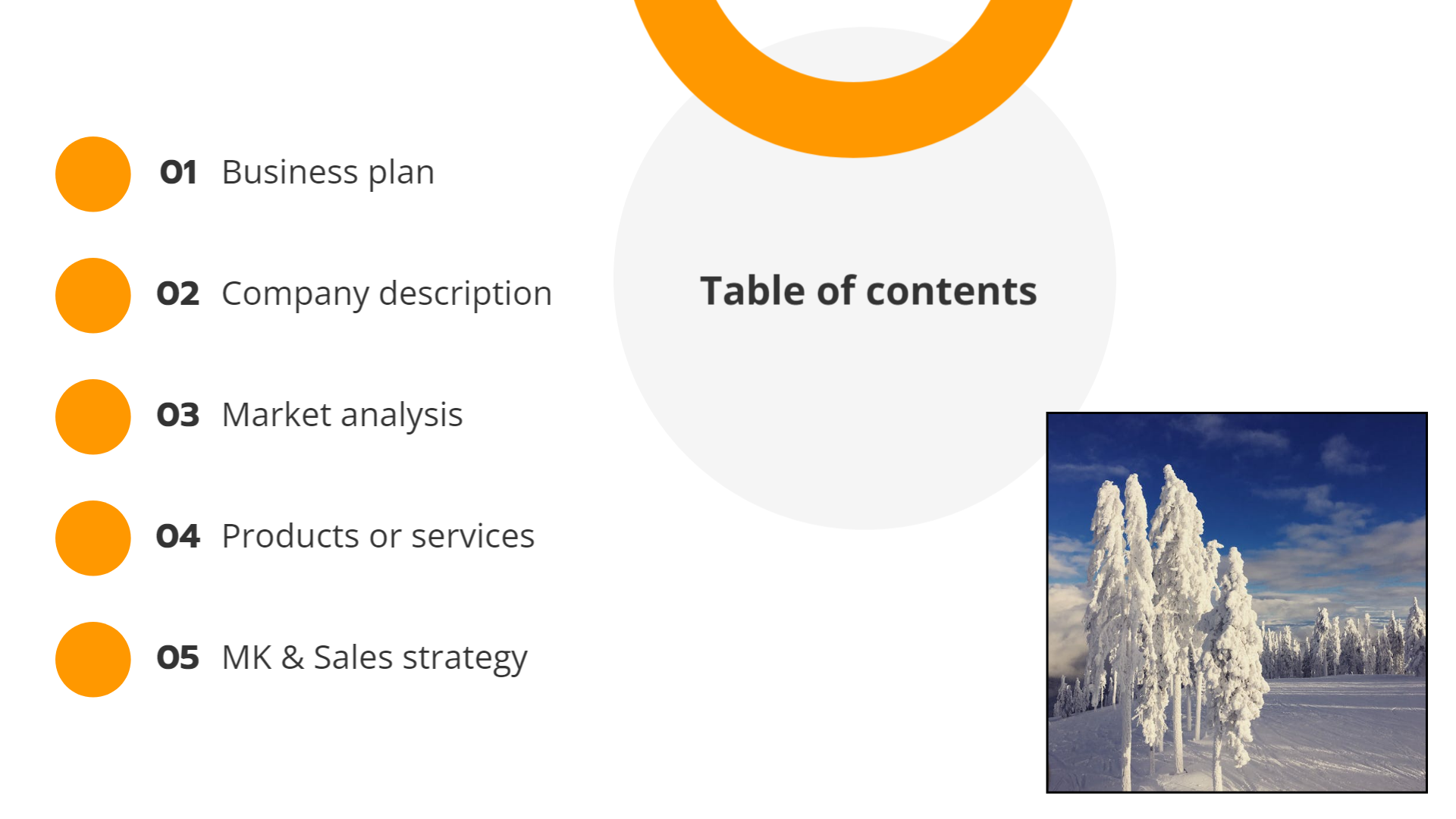Image_With_List modern presentation template - professional slide design preview