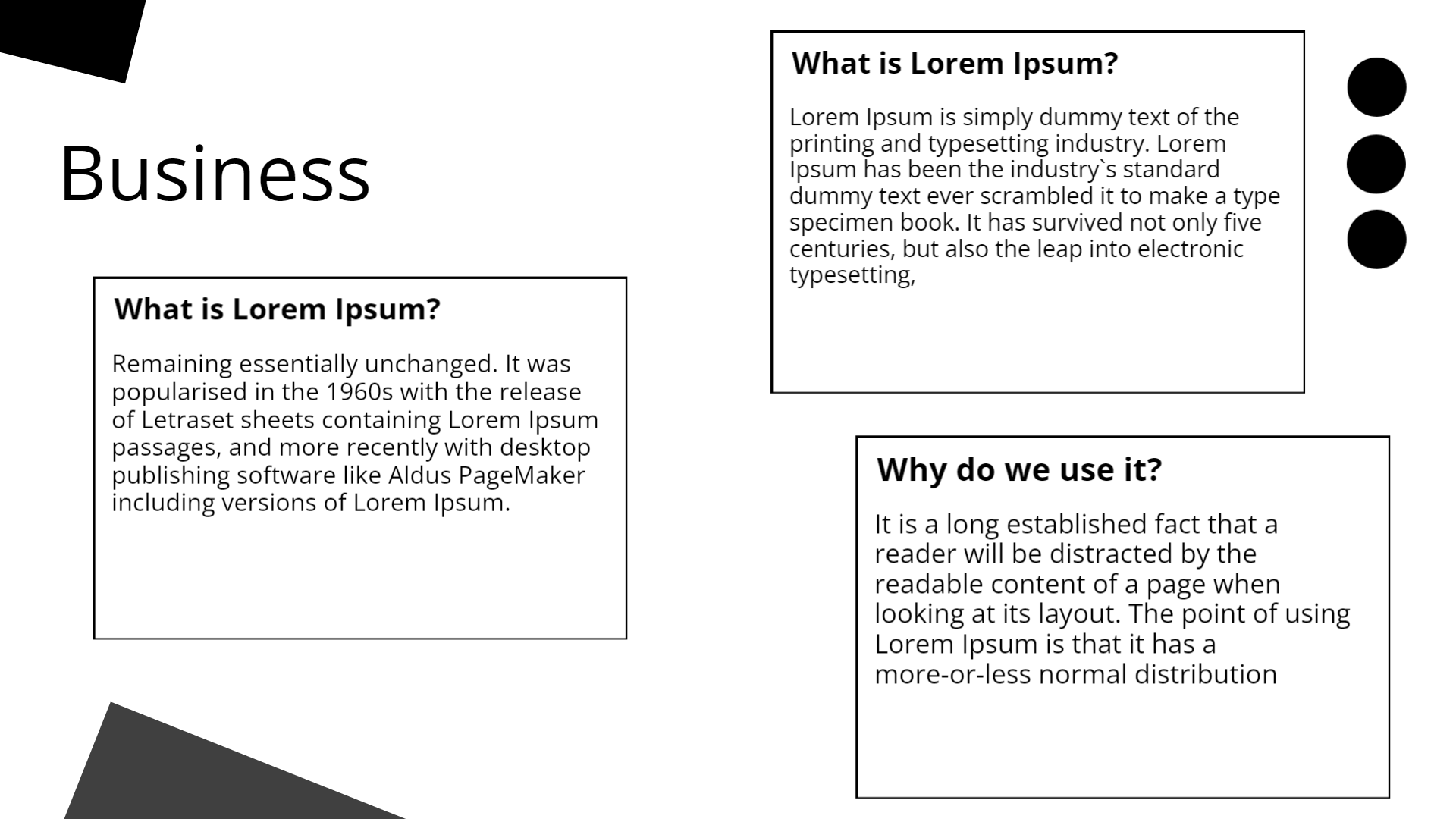 Three_Cards_Layout default presentation template - professional slide design preview